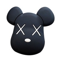 4- 귀여운 캐릭터 커플 그립홀더 그립톡 스마트톡 거치대 부착형 핑거톡 편리한 그립톡 분실파손방지 스마트톡, 블랙 엑스곰, 귀여운 그립톡