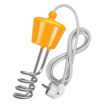 전기 순간 온수기 야외 화장실 침수 풀 온수기 3000W 스테인레스 스틸 플로팅 수영장 난방 기계 휴대용, 노란색