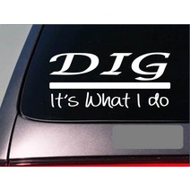 Dig 스티커 데칼 굴삭기 백호 계약자 덤프 트럭 빌더 삽 스티커, 녹색