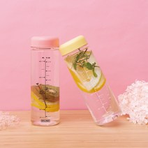 어썸프로젝트 마이보틀 트라이탄 눈금 인쇄 내열 물병 물통 보틀 500ml, 일반캡, 오렌지, 블랙