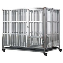 대형 견사 철제 철장 울타리 개장 철망 휀스 케이지, 길이140 폭95 높이117 (접이식+발매트)