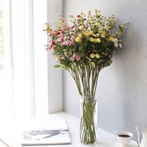 봄맞이 컬러 마리골드 조화 가지 택1 산소꽃 식물인테리어 식탁 책상꾸미기, 핑크