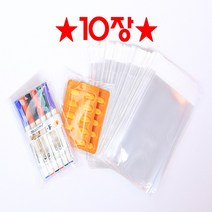 (당일출고)비닐조아 OPP 접착 비닐 봉투 소량 10매, 17 x 28 + 4
