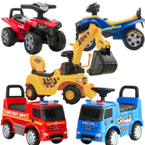 붕붕카 유아 어린이 아기 장난감 승용 완구 자동차 크리스마스 생일 선물 포크레인/경찰차/소방차/오프로드 4륜 오토바이, 3. Good Year 블루