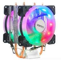 IWONGOU-Cpu 쿨러 2 히트 파이프 프로세서 쿨러 X99 에어 쿨러 Cpu 냉각 팬, AM4-AM3-AMD, 2P2F 블랙