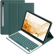 갤럭시탭s8플러스 탭s7플러스 탭s7fe 블루투스키보드케이스, 다크그린, 일반형블루투스키보드케이스