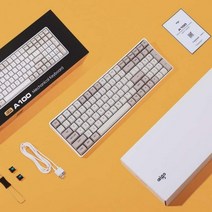Aigo A100 게임용 기계식 키보드 2.4G 무선 USB 타입-c 유선 블루 스위치 100 키 핫 스왑 충전식 게이머 키보드 Aigo A100 게임용 기계식 키보드, 중국, A100 화이트