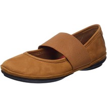 캠퍼 여성용 Right Nina 발레 플랫 다크 옐로우. 6 202299, 9, Medium Brown
