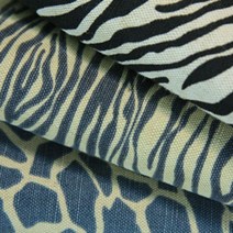 패브릭샵 대폭황마 지브라 프린트 3컬러, 레오파드