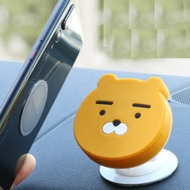 차량용 휴대폰 거치대 카카오 프렌즈 핸드폰 흡착식 거치대_qm00029, 라이언