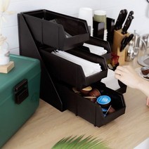 [마크트] 매장 무인카페 오피스 냅킨 빨대 3단 cafe 디스펜서 _ 2108EA, 본상품선택, 본상품선택