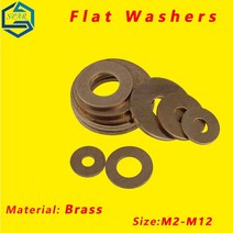 엔진고압세척기 고압분사기Copper flat washer Solid Brass Plain Gasket Pad High Quality Meson Sheet M, 35 M6x18x1.5   (10pcs)