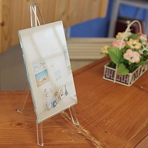 ( 세로형 이젤액자 4x6 ) 아크릴액자 탁상액자 상패 책상액자 사진꽂이 미니액자 예쁜액자 이쁜액자 크리스탈 가족사진 4852ea, 쿠팡49샵 본상품선택