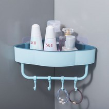 월드유한 공구없이 간편설치 욕실선반 모서리 코너선반 욕실용품, 코너부착선반-민트