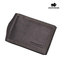BISON DENIM 바이슨데님 남자 남성 수제 가죽 중지갑 반지갑 머니클립 W9348