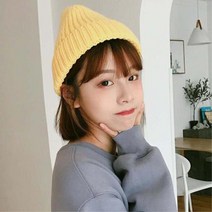 가을여행룩 짧은챙모자 엄마 얇은 무지 데일리 비니