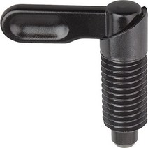 Kipp 03099-0612AO Steel Cam Action Indexing Plunger Style C Inch Black Oxide Finish 12 mm Lockin, 1, 3/4-16
