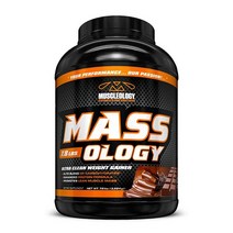 발렌타인데이 MUSCLEOLOGY Weight Gainer 유청 단백질 파우더 남성 및 여성용 근육 빌더 초콜릿 3.5kg(7파운드), Chocolate