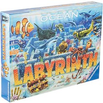 미국발송 라벤스부르거 Ravensburger 3D 미로 패밀리 보드 게임 성인 및 7세 이상용 - 쉬운 플레이 방법 반복 플레이 가능 아마존 독점(26831), Ocean Labyrinth