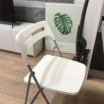 이케아 NISSE 니세 접이식 의자/식탁/책상/행사/보조/간이/캠핑/회의의자, 실버/화이트_902.823.83