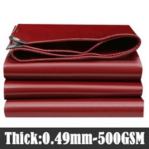 방수포 천막 튼튼한 캔버스 방수 코팅 야외 캠핑 퍼골라 자외선 트럭 캐노피, 129.Wine Red-500G - 2.8x4.8m