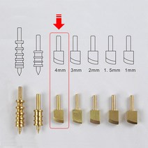 가죽 공예 인두기 전기 크리저 인두 다리미 크리져, 4mm 가압기 1개, 1개