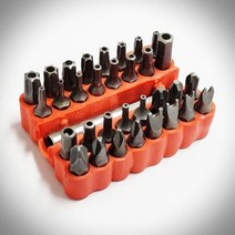 드라이버 비트 세트 33P 홀형 숏비트 십자 별 그외 전동공구 악세사리 케이스형, 본품