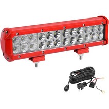 YITAMOTOR LED 라이트 바 배선 하네스 12인치 72W 빨간색 LED 작업등 포드 오프로드 운전 라이트 안개등 스팟 플러드 콤보 빔 방수 SUV 4WD ATV 트럭 보트, 12 inch