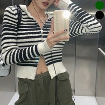 그라데이션 스트라이프 후드 집업 CSU1301