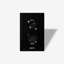 베토 블랙 매입 매립 2구 콘센트