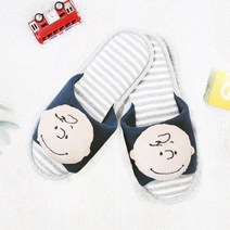 스누피 찰리브라운 자수얼굴 실내화 슬리퍼 거실화270, 단품
