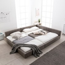 [헤이미쉬홈] (착불) 세라 가드형 저상형 패밀리 침대 프레임 SS+Q