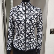 파사디 여성골프 기능성 꽃 프린트 집업 P22MTJ185MBK090