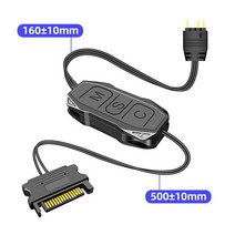 데스크탑 케이스 Coolmoon cm-ls40 5v argb pc led 라이트 바 sata 3pin 컴퓨터 램프 스트립 40cm 마더 보드 rgb 장식 액세서리, 한시간