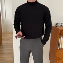 프로 소프트 반폴라 티셔츠 남자 목티 폴라 반목 이너 가을 겨울 옷 터틀넥 코디