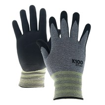 청우스코스 NBR폼 코팅장갑 K100 EX-GRIP 국산제품 (10개 1묶음), 멜란지그레이-미디엄(M)
