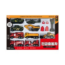 긴급 출동차세트 소방차 군용차 헬리콥터 밀리터리, 씽크_긴급출동차세트