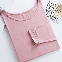 마이시즌 여성 소프트 모달 라운드 긴팔티