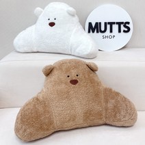 머츠샵 곰돌이 등쿠션 쇼파 침대 의자 등받이 쿠션 2color, 화이트