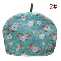 티코지 편안한 코튼 프린트 가정용 찻주전자 단열 주방 먼지 1pc, 1.2, 1개