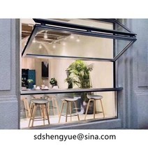 안전한폴딩도어 알루미늄 수직 접이식 슬라이딩 유리창 및 문 가격 발코니 창 홈 주방 창문