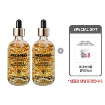 [메디필 정품] 럭셔리 24k 골드 앰플 1+1 (메디필 샘플 랜덤 5매), 100ml * 2개