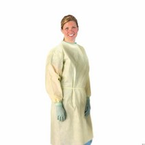 Medline NONLV200 AAMI 레벨 2 격리 가운 라텍스 프리 일반/대형 노란색(100개 팩), Regular/Large