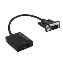 hir 582 VGA RGV TO HDMI 변환 컨버터 젠더 모니터 RGB케이블 HDMI출력 노트북 PC DVD 셉톱박스, 단품