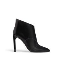 Roberto Cavalli Ladies Black Calfskin Lacquered Heel Booties Brand Size 36 US 6 HWS519-PZ003-05051