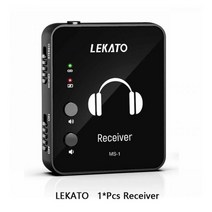 Lekato Cuvave Wp-10 2.4G 무선 이어폰 모니터 송신기 수신기 시스템 지원 스테레오 모노 전화 녹음 M-Vave M8, LE 1 Pcs Receiver