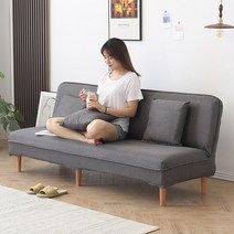 쇼파 소파 패브릭 가죽 침대 이중 목적 접이식 더블 렌탈 룸 작은 아파트 다기능 거실 게으른 북유럽, [06] 주황색, [06] 180cm 3인용-탈부착 및 세탁 가능 [베개