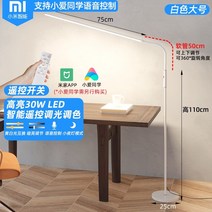 스탠드 조명 장스탠드 인테리어 거실 플로어 스탠딩 무드등 독서 독서 학습 피아노 특수 led 슈퍼 밝은 수직 테이블 침실 머리맡, 흰색 대형 하이라이트 30w 리모콘 디밍 및 색상