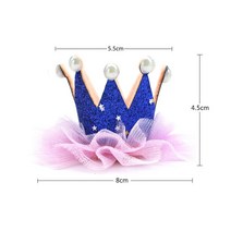 1 PC 폴리스티렌 스티로폼 거품 심장 로즈 곰 공예 생일 파티 DIY 장식 웨딩 발렌타인 데이 선물, royal blue crown