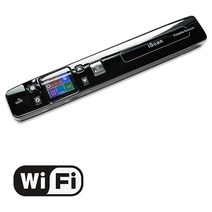 선명한 휴대용 A4 스캐너 Iscan WiFi 1050 인치 당 점 JPG/PDF 사진 이미지 책 문서 LCD 디스플레이 용 고, 10 Add Wifi Black